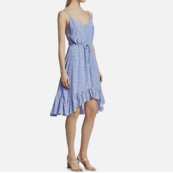 RAILS Frida Sky Blue Daisy High-Low Ruffle Dress Sz L - NWT!! - Picture 1 of 11